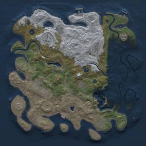 Thumbnail Rust Map: Procedural Map, Size: 4000, Seed: 1340, 15 Monuments