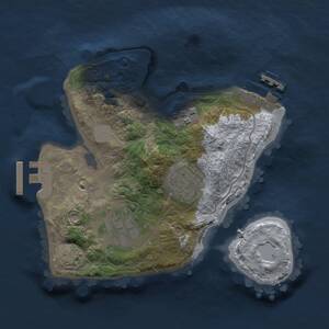 Thumbnail Rust Map: Procedural Map, Size: 2000, Seed: 2088038630, 7 Monuments