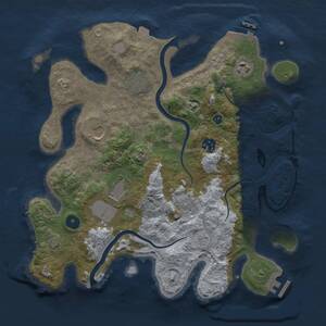 Thumbnail Rust Map: Procedural Map, Size: 3500, Seed: 1319885548, 13 Monuments