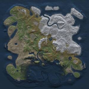 Thumbnail Rust Map: Procedural Map, Size: 4000, Seed: 8717412, 15 Monuments