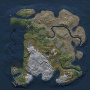 Thumbnail Rust Map: Procedural Map, Size: 3500, Seed: 19504713, 14 Monuments