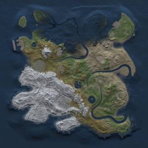 Thumbnail Rust Map: Procedural Map, Size: 3000, Seed: 17175, 10 Monuments
