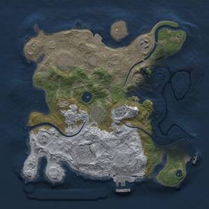 Thumbnail Rust Map: Procedural Map, Size: 3000, Seed: 25317, 11 Monuments