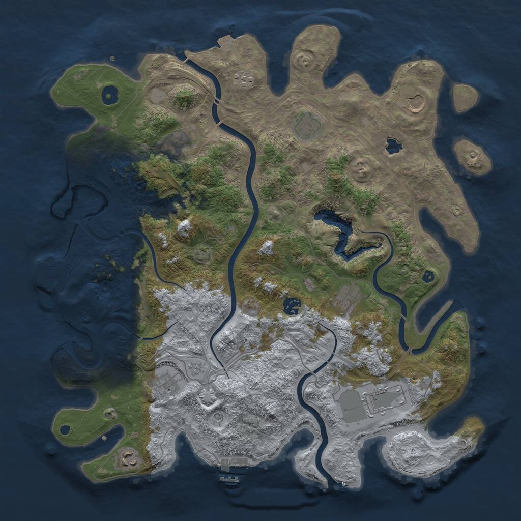 Rust Map: Procedural Map, Size: 4250, Seed: 10972, 15 Monuments