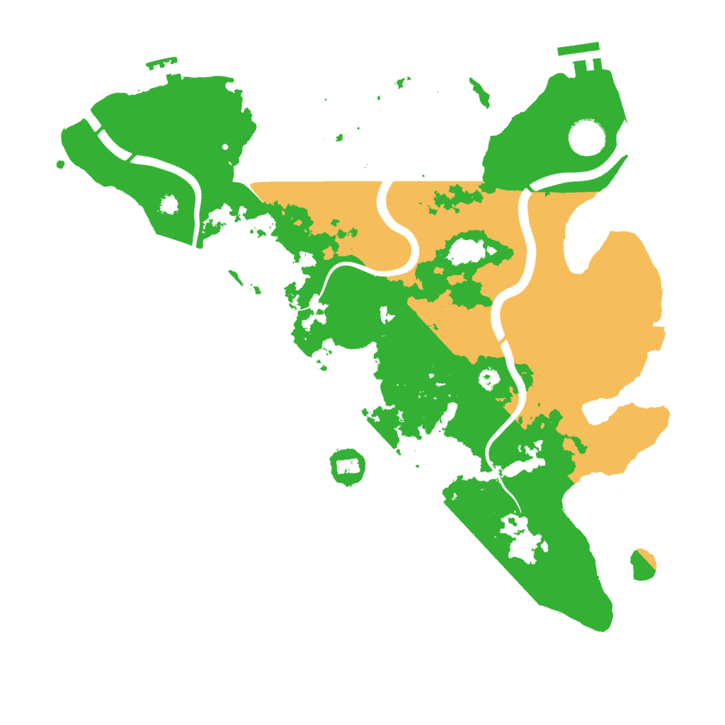 Biome Rust Map: Procedural Map, Size: 3500, Seed: 176438101