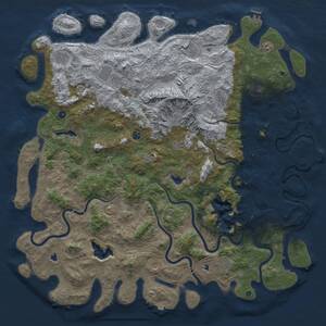Thumbnail Rust Map: Procedural Map, Size: 6000, Seed: 748626082, 17 Monuments