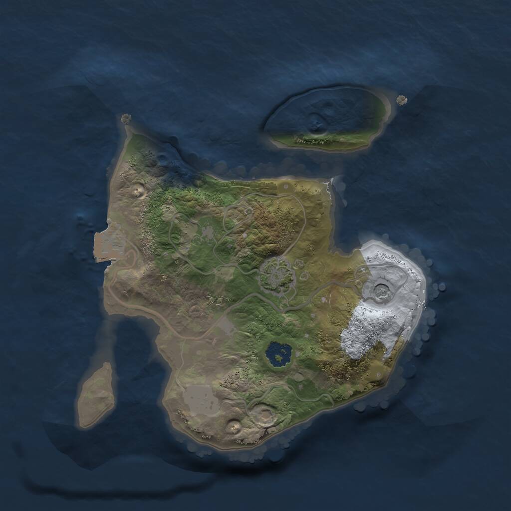 Rust Map: Procedural Map, Size: 2000, Seed: 1779367312, 3 Monuments