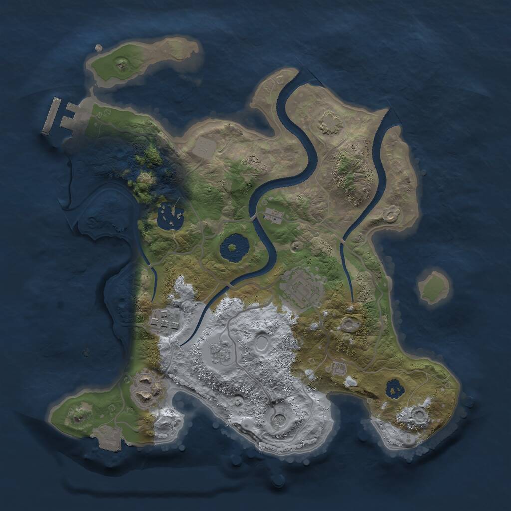 Rust Map: Procedural Map, Size: 2700, Seed: 1761998494, 9 Monuments