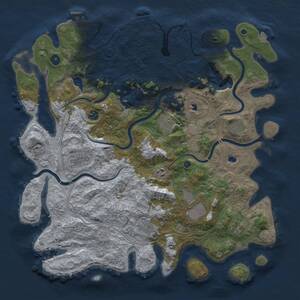 Thumbnail Rust Map: Procedural Map, Size: 4500, Seed: 1717515450, 15 Monuments