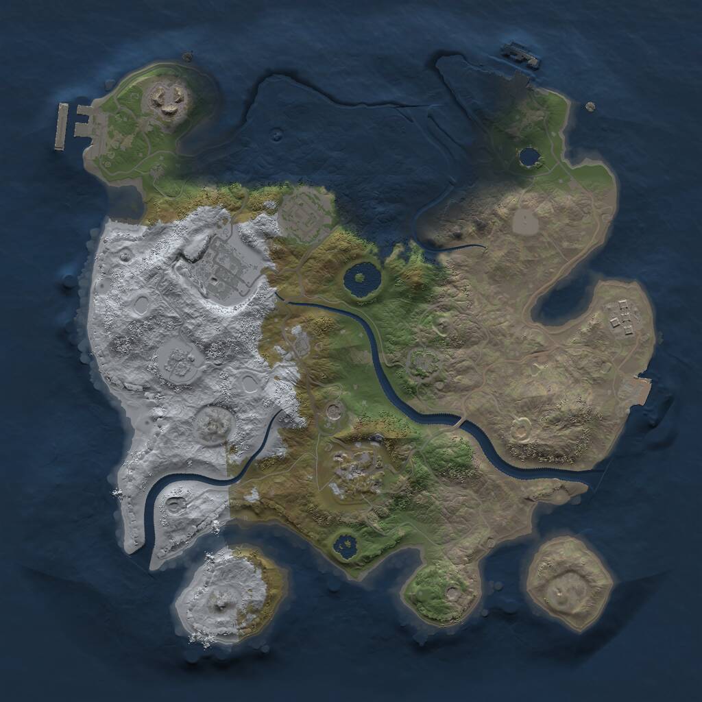 Rust Map: Procedural Map, Size: 3000, Seed: 482262567, 11 Monuments