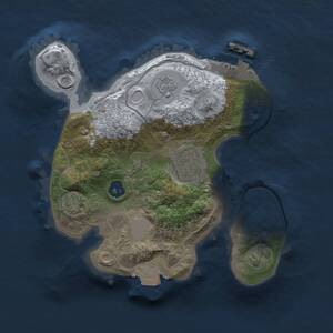 Thumbnail Rust Map: Procedural Map, Size: 2000, Seed: 2105057242, 5 Monuments