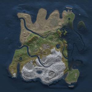Thumbnail Rust Map: Procedural Map, Size: 3000, Seed: 2067542337, 11 Monuments