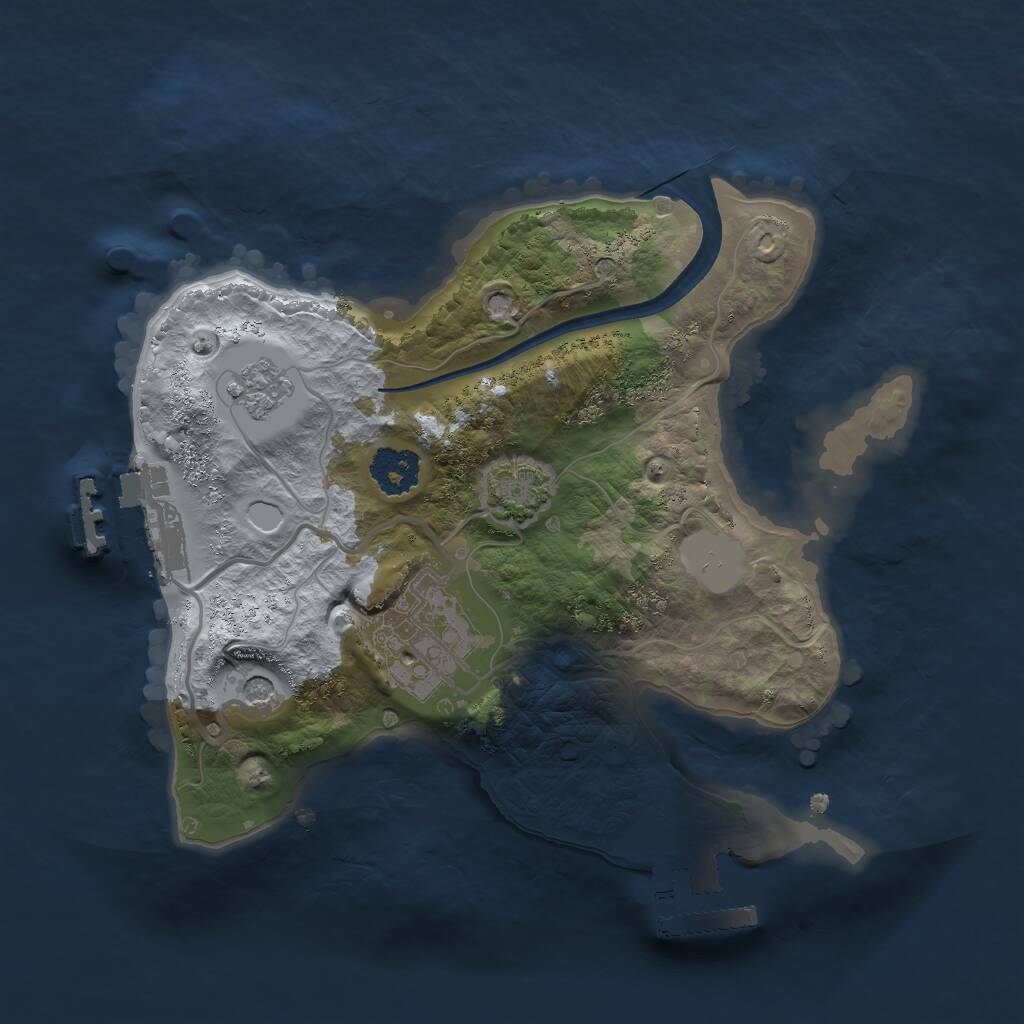 Rust Map: Procedural Map, Size: 2100, Seed: 1544958512, 7 Monuments