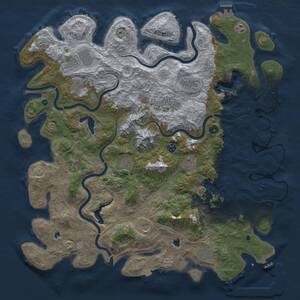 Thumbnail Rust Map: Procedural Map, Size: 5000, Seed: 1963795951, 17 Monuments