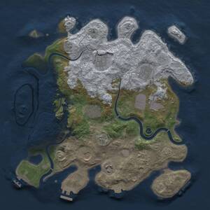 Thumbnail Rust Map: Procedural Map, Size: 3500, Seed: 1289485213, 14 Monuments