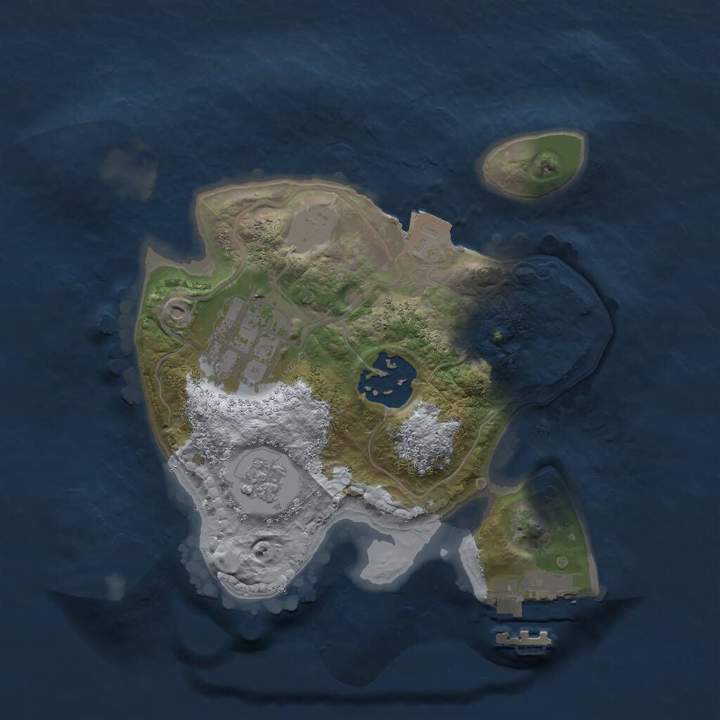 Rust Map: Procedural Map, Size: 2000, Seed: 858220159, 5 Monuments