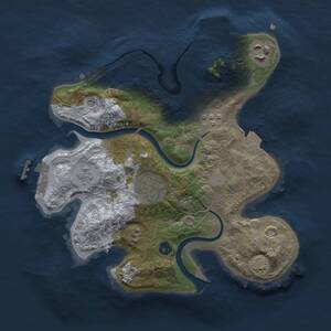 Thumbnail Rust Map: Procedural Map, Size: 2500, Seed: 1215120512, 9 Monuments