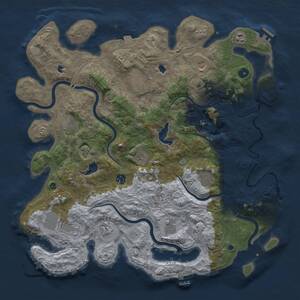Thumbnail Rust Map: Procedural Map, Size: 4500, Seed: 871974814, 17 Monuments