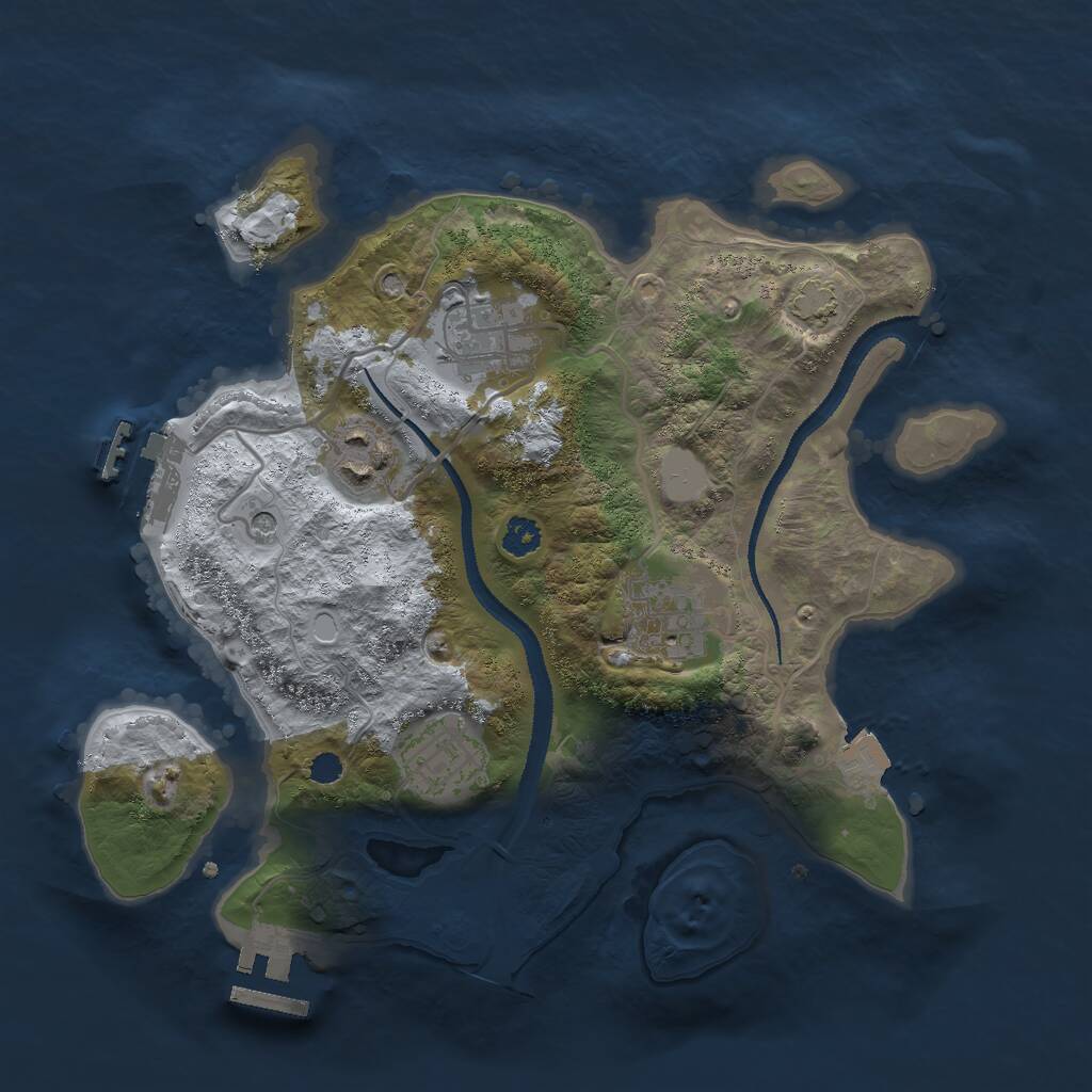 Rust Map: Procedural Map, Size: 2800, Seed: 5687457, 9 Monuments