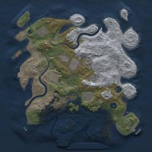 Thumbnail Rust Map: Procedural Map, Size: 3500, Seed: 1094029924, 14 Monuments