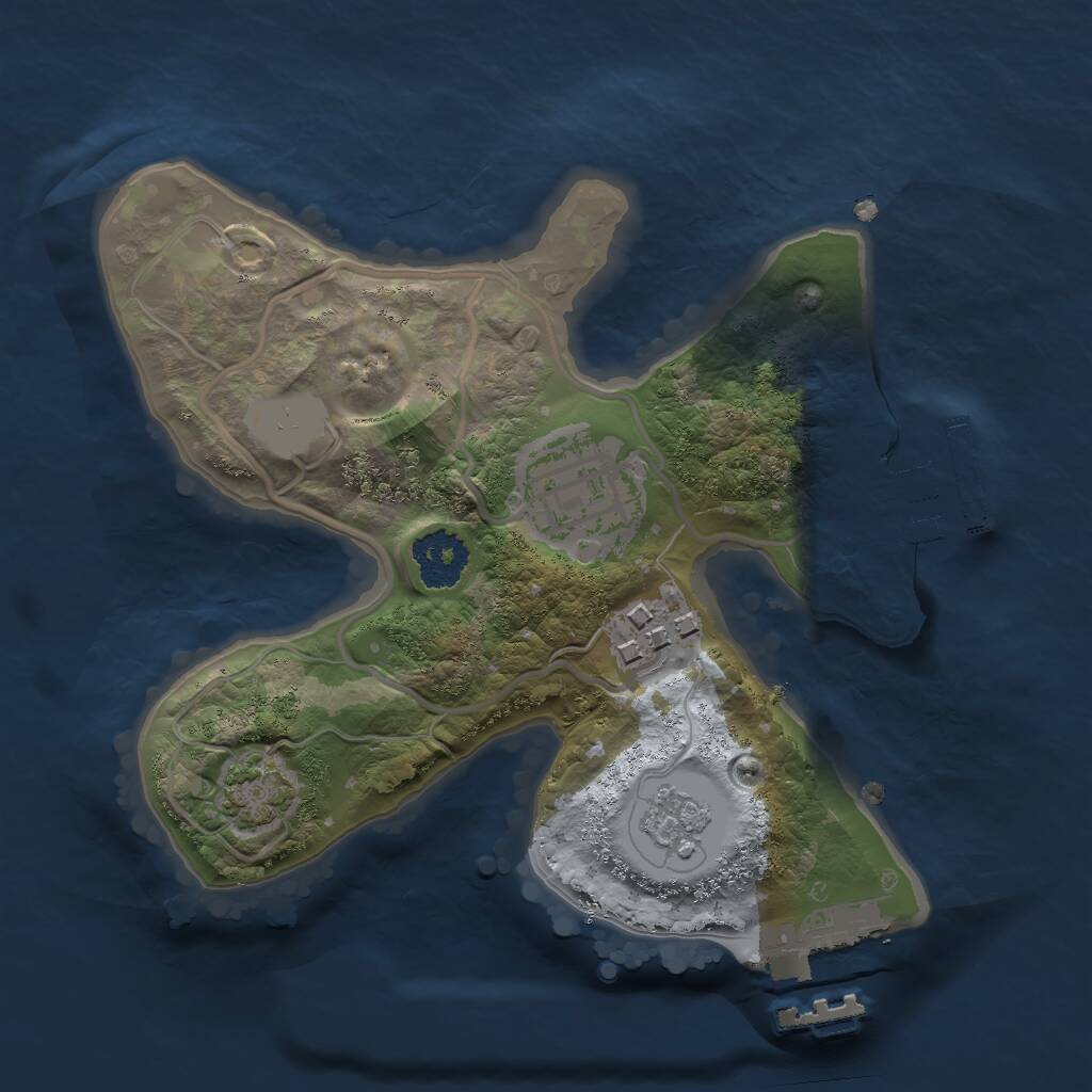 Rust Map: Procedural Map, Size: 1950, Seed: 778899, 7 Monuments