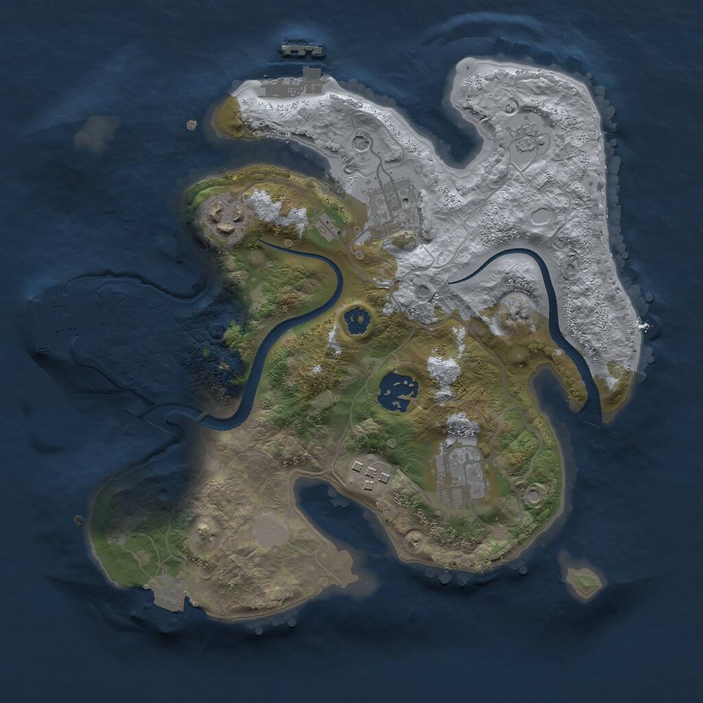 Rust Map: Procedural Map, Size: 2700, Seed: 747945110, 10 Monuments
