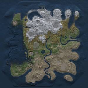 Thumbnail Rust Map: Procedural Map, Size: 3500, Seed: 1764156857, 13 Monuments