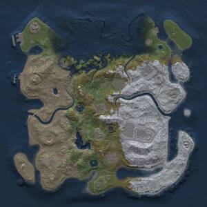 Thumbnail Rust Map: Procedural Map, Size: 4000, Seed: 206531706, 16 Monuments