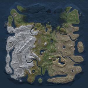 Thumbnail Rust Map: Procedural Map, Size: 4500, Seed: 876721960, 16 Monuments