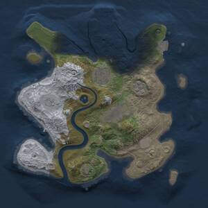 Thumbnail Rust Map: Procedural Map, Size: 2450, Seed: 1714577780, 7 Monuments