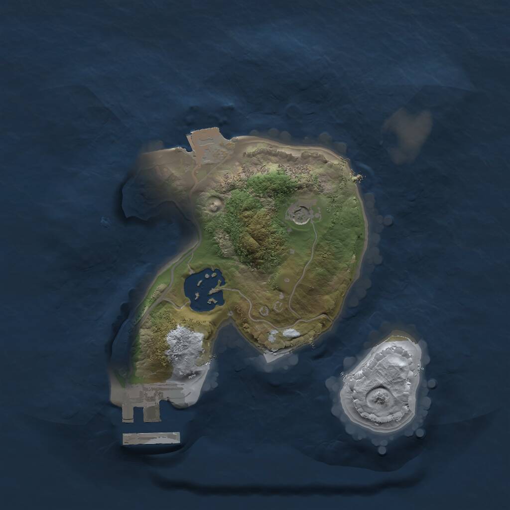 Rust Map: Procedural Map, Size: 1800, Seed: 75756637, 4 Monuments