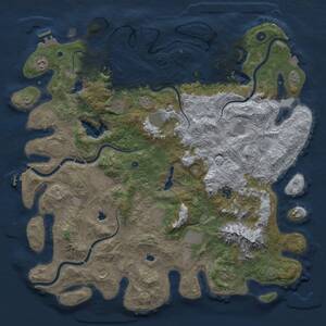 Thumbnail Rust Map: Procedural Map, Size: 5000, Seed: 1548237518, 17 Monuments