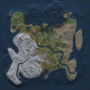 Thumbnail Rust Map: Procedural Map, Size: 3500, Seed: 1009256548, 14 Monuments
