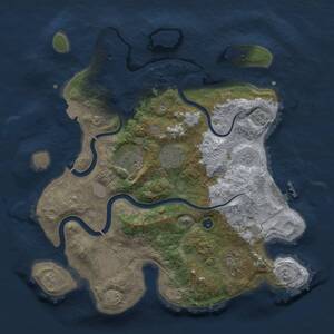 Thumbnail Rust Map: Procedural Map, Size: 3250, Seed: 355054077, 10 Monuments