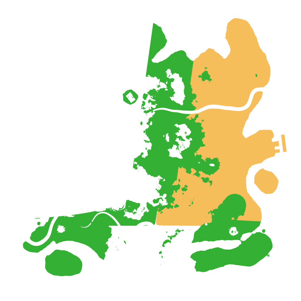 Biome Rust Map: Procedural Map, Size: 3500, Seed: 92451277