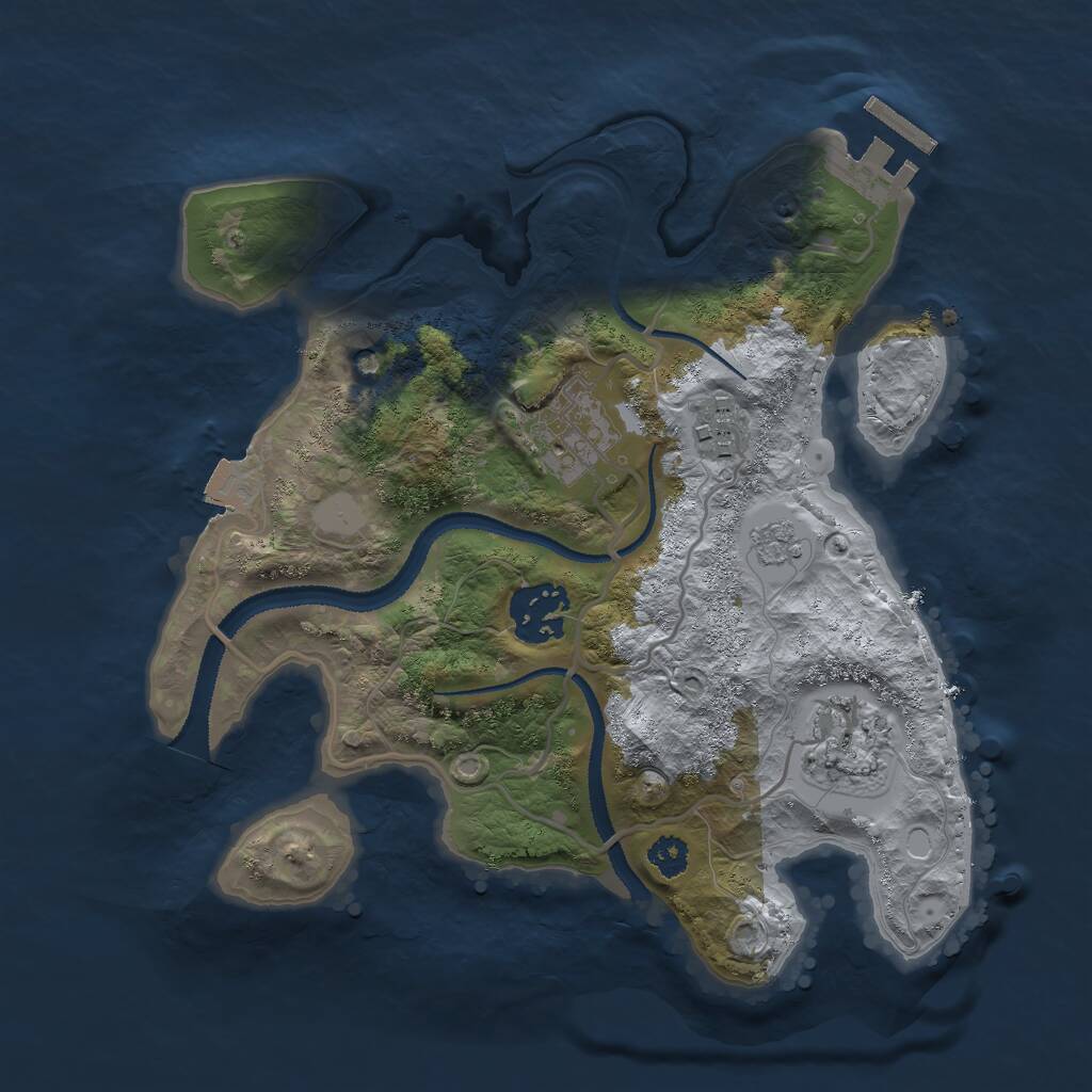 Rust Map: Procedural Map, Size: 2700, Seed: 1762084892, 8 Monuments