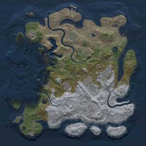 Thumbnail Rust Map: Procedural Map, Size: 4000, Seed: 360627641, 15 Monuments