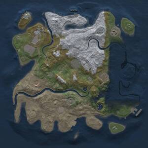 Thumbnail Rust Map: Procedural Map, Size: 3500, Seed: 1678606977, 12 Monuments