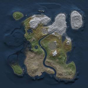 Thumbnail Rust Map: Procedural Map, Size: 2500, Seed: 793673038, 9 Monuments