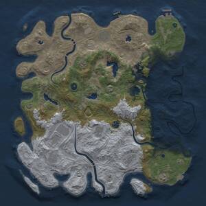 Thumbnail Rust Map: Procedural Map, Size: 4500, Seed: 696647948, 17 Monuments