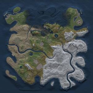Thumbnail Rust Map: Procedural Map, Size: 3800, Seed: 838559834, 15 Monuments