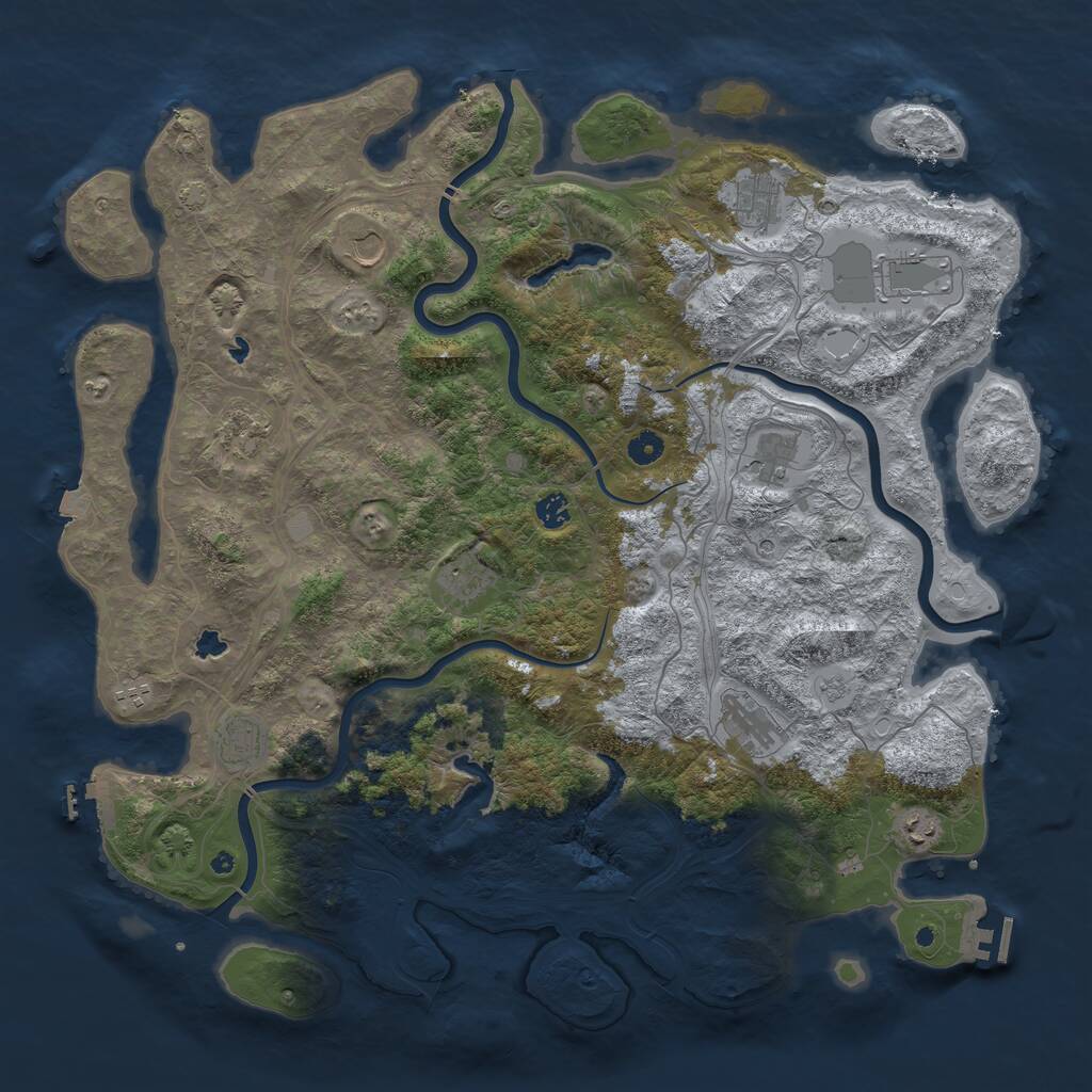 Rust Map: Procedural Map, Size: 4800, Seed: 8798746, 17 Monuments