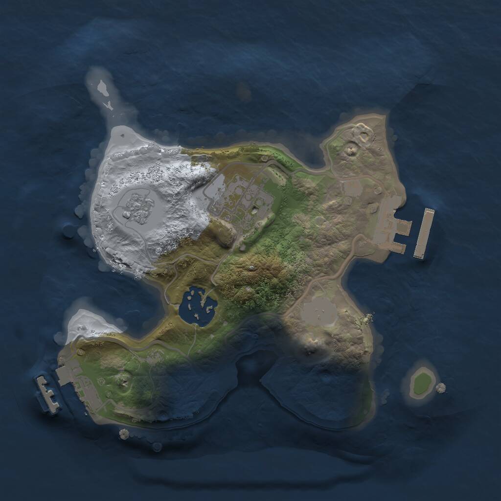 Rust Map: Procedural Map, Size: 2000, Seed: 659428107, 6 Monuments