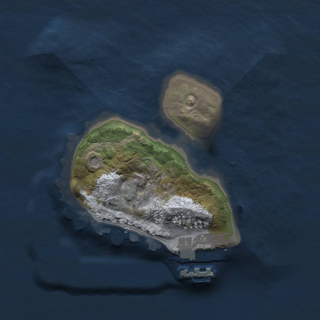 Rust Map: Procedural Map, Size: 1500, Seed: 1001026591, 2 Monuments