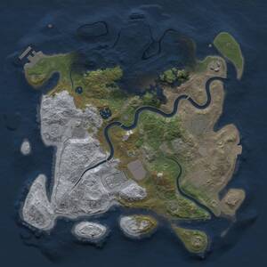 Thumbnail Rust Map: Procedural Map, Size: 3500, Seed: 57755, 14 Monuments