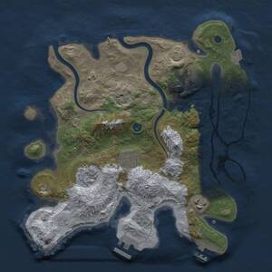 Thumbnail Rust Map: Procedural Map, Size: 3000, Seed: 1240453631, 11 Monuments