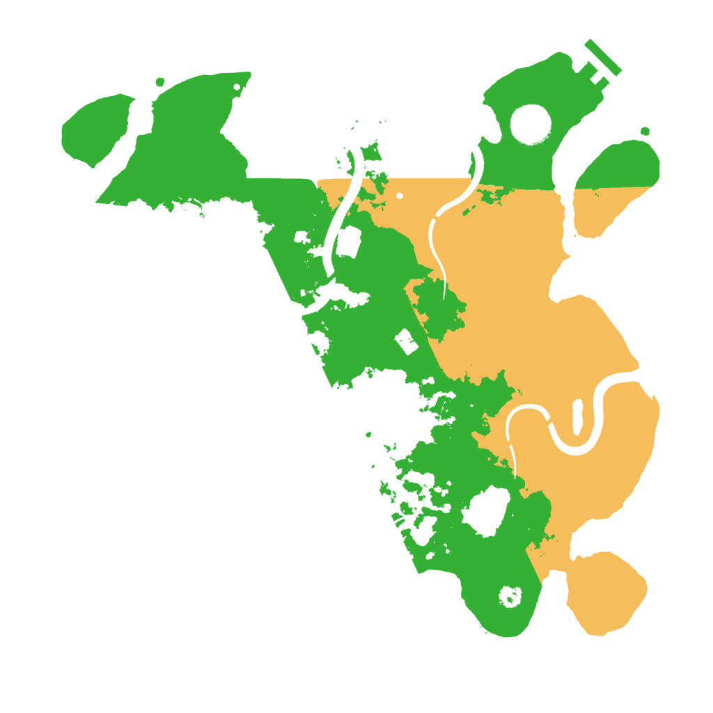 Biome Rust Map: Procedural Map, Size: 3200, Seed: 76942