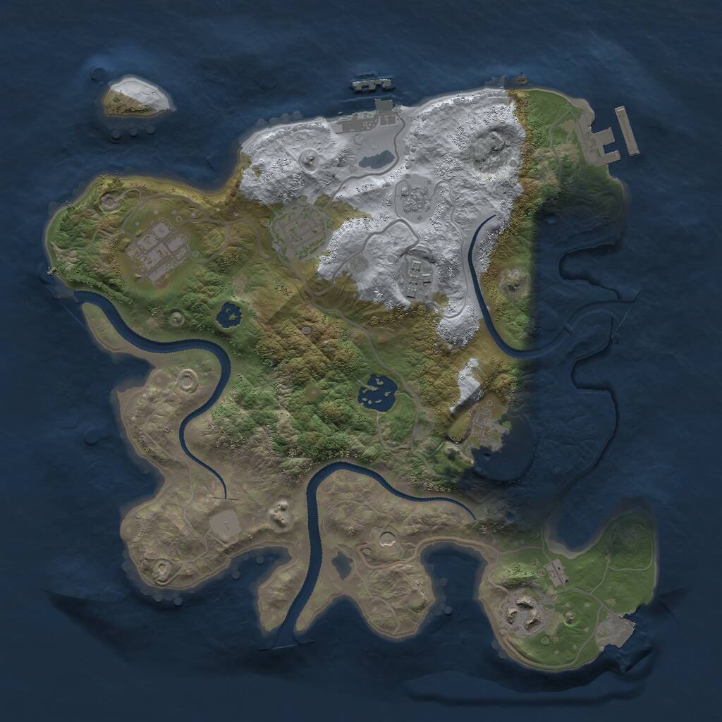 Rust Map: Procedural Map, Size: 2900, Seed: 3655010, 11 Monuments