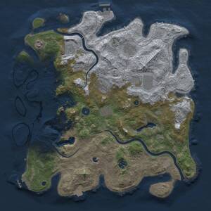 Thumbnail Rust Map: Procedural Map, Size: 4000, Seed: 7817, 15 Monuments
