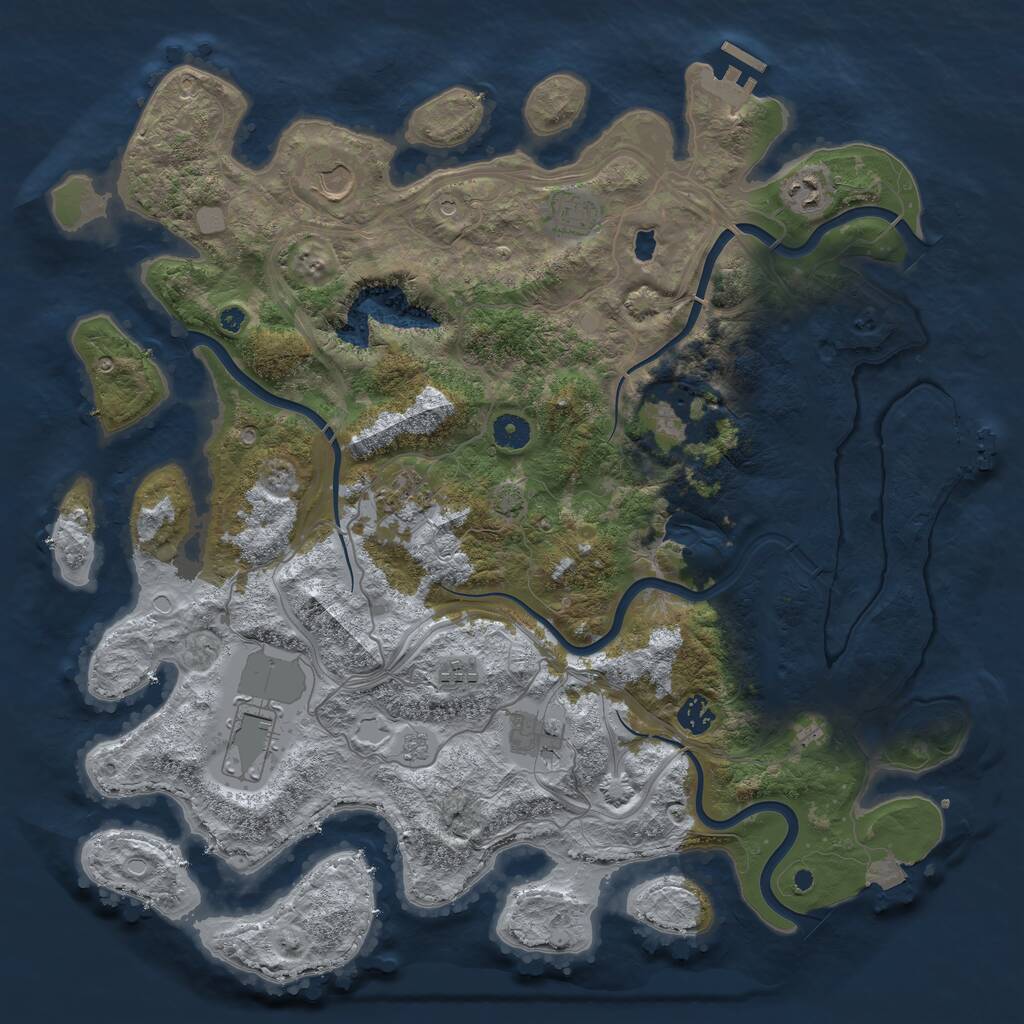 Rust Map: Procedural Map, Size: 4250, Seed: 24681039, 15 Monuments